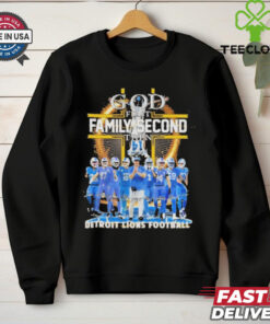 Official God First Family Second Then Detroit Lions Football Signature Shirt