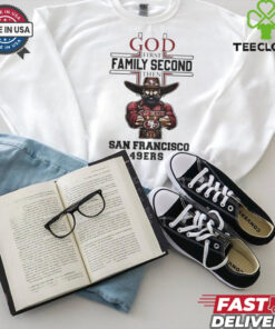 Official God First Family Second Then San Francisco 49Ers Mascot 2024 Shirt