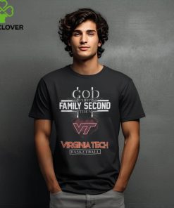 Official God First Family Second Then Virginia Tech Hokies Basketball Heart T Shirt