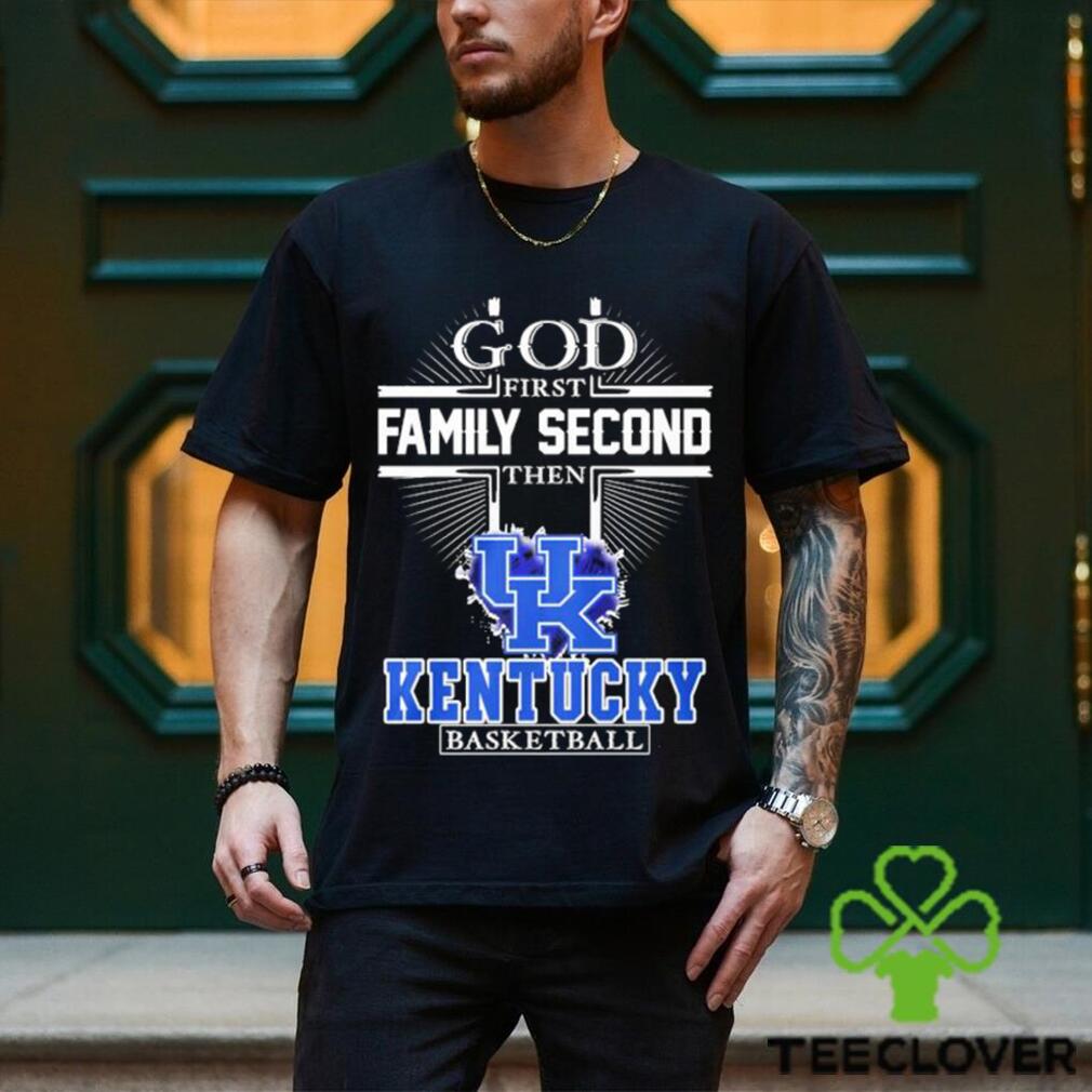 Official God first Family second then Kentucky Wildcats basketball heart 2023 shirt Official God first Family second then Kentucky Wildcats basketball heart 2023 shirt