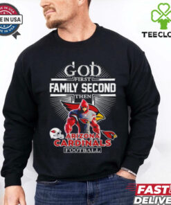 Official God first family second then Arizona Cardinals football shirt