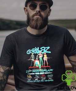 Official Gorillaz 25th Anniversary 1998 2023 Thank You For The Memories signature shirt 2 Official Gorillaz 25th Anniversary 1998 2023 Thank You For The Memories signature shirt