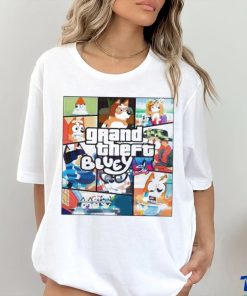 Official Grand Theft Bluey Family Characters 2024 shirt