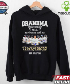 Official Grandma Doesn’t Usually Yell But When She Does Her Baltimore Ravens Are Playing 2024 Signatures Shirt