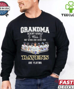 Official Grandma Doesn’t Usually Yell But When She Does Her Baltimore Ravens Are Playing 2024 Signatures Shirt