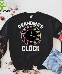 Official Grandmas Clock Wine Drinker Coffee Grandmother T shirt