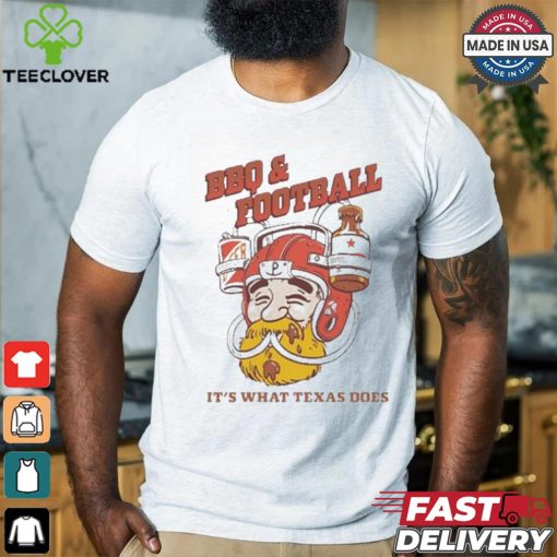Official Grant Pinkerton Bbq & Football It’s What Texas Does Shirt