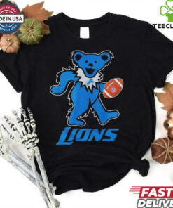 Official Grateful Dead X Detroit Lions Dancing Bear Shirt