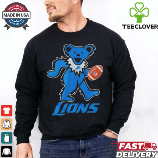 Official Grateful Dead X Detroit Lions Dancing Bear Shirt