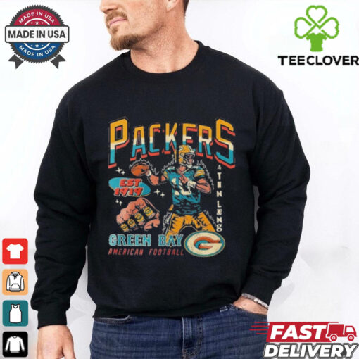 Official Green Bay Packers American Football Graphic 4th N Long Est 1919 Shirt