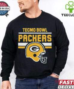 Official Green Bay Packers Tecmo Bowl Helmet T shirts