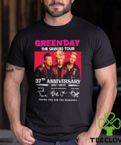 Official Green Day The Saviors Tour 37th Anniversary 1987 2024 Thank You For The Memories Signatures hoodie, sweater, longsleeve, shirt v-neck, t-shirt