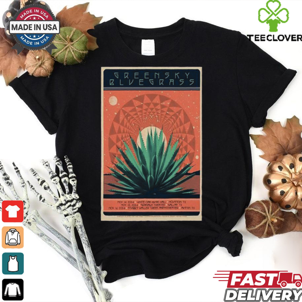 Official Greensky Bluegrass 14 Nov 2024 White Oak Music Hall Houston, TX Tour Poster Shirt Official Greensky Bluegrass 14 Nov 2024 White Oak Music Hall Houston, TX Tour Poster Shirt