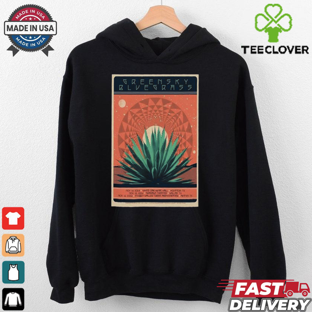 Official Greensky Bluegrass 14 Nov 2024 White Oak Music Hall Houston, TX Tour Poster Shirt Official Greensky Bluegrass 14 Nov 2024 White Oak Music Hall Houston, TX Tour Poster Shirt
