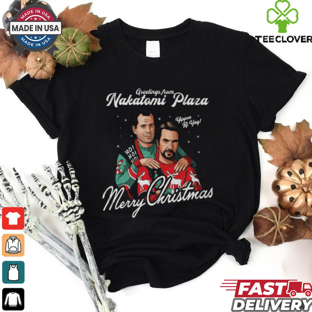 Official Greetings From Nakatomi Plaza Merry Christmas 2024 Yippee Ki Yay t shirt Official Greetings From Nakatomi Plaza Merry Christmas 2024 Yippee Ki Yay t shirt