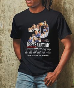 Official Grey’s Anatomy 2005 2024 Thank You For The Memories signatures T Shirt
