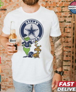 Official Grinch And Max Dallas Cowboys Merry Christmas 2024 Shirt