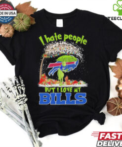 Official Grinch And Max I Hate People But I Love My Buffalo Bills Shirt