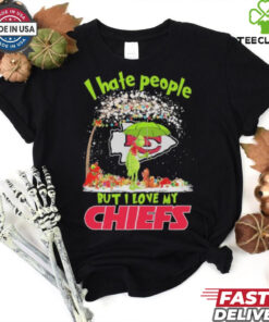 Official Grinch And Max I Hate People But I Love My Kansas City Chiefs Shirt