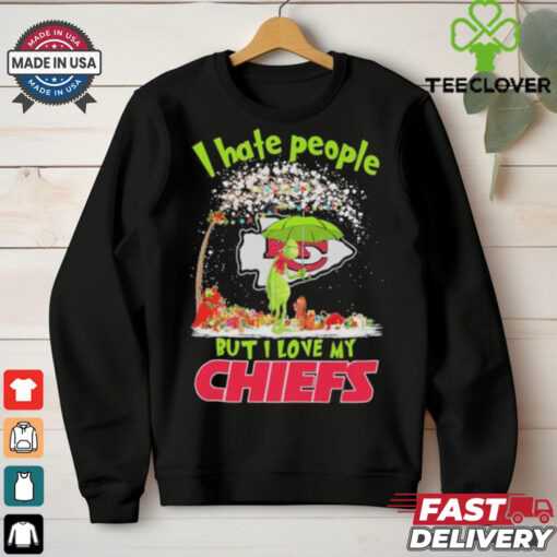 Official Grinch And Max I Hate People But I Love My Kansas City Chiefs Shirt