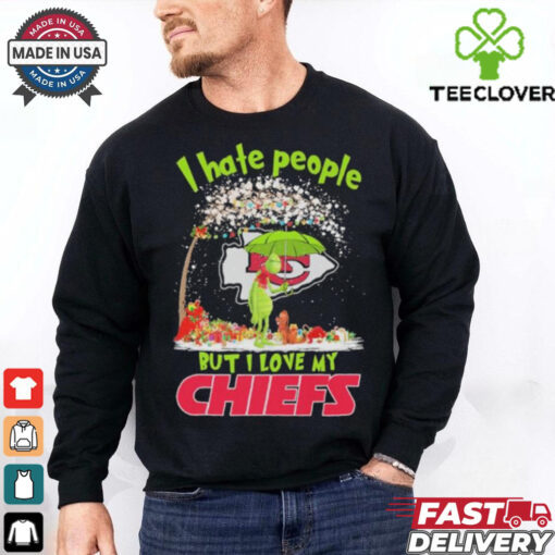 Official Grinch And Max I Hate People But I Love My Kansas City Chiefs Shirt