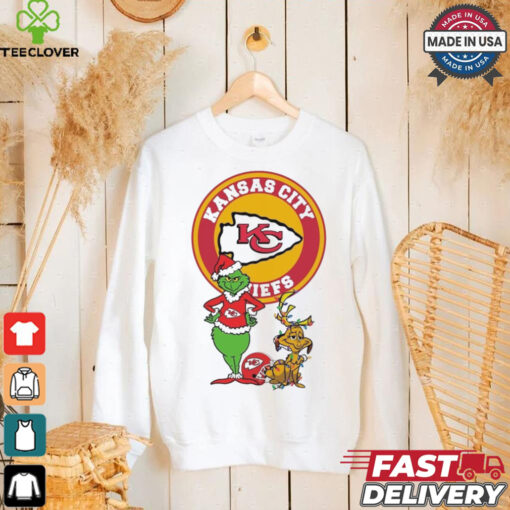 Official Grinch And Max Kansas City Chiefs Merry Christmas 2024 Shirt