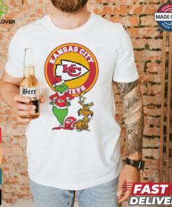 Official Grinch And Max Kansas City Chiefs Merry Christmas 2024 Shirt