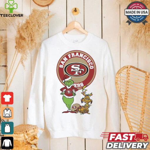 Official Grinch And Max San Francisco 49ers Merry Christmas 2024 Shirt