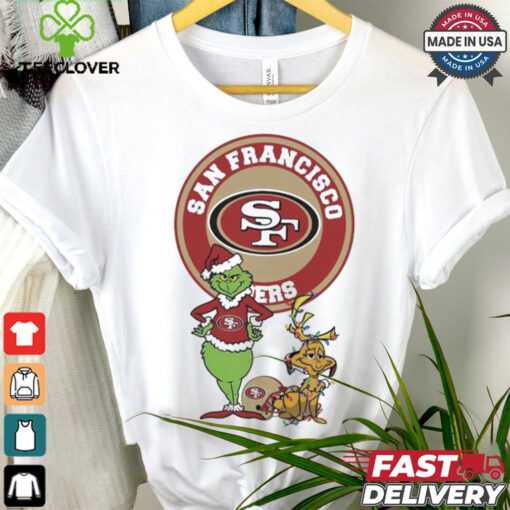 Official Grinch And Max San Francisco 49ers Merry Christmas 2024 Shirt