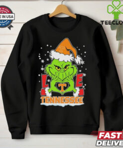 Official Grinch Hand Love Tennessee Volunteers Christmas Shirt