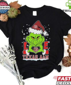 Official Grinch Hand Love Texas A&M Aggies Christmas Shirt 3 Official Grinch Hand Love Texas A&M Aggies Christmas Shirt