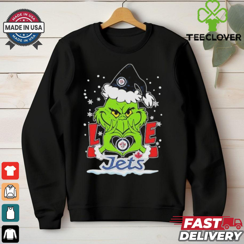 Official Grinch Hand Love Winnipeg Hockey Christmas Shirt Official Grinch Hand Love Winnipeg Hockey Christmas Shirt