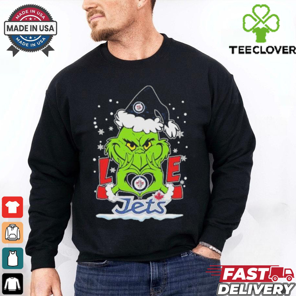 Official Grinch Hand Love Winnipeg Hockey Christmas Shirt Official Grinch Hand Love Winnipeg Hockey Christmas Shirt