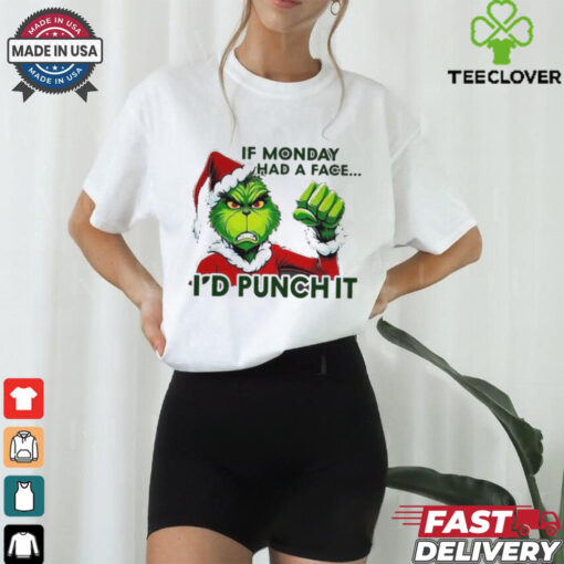 Official Grinch Santa If Monday Had A Face shirt