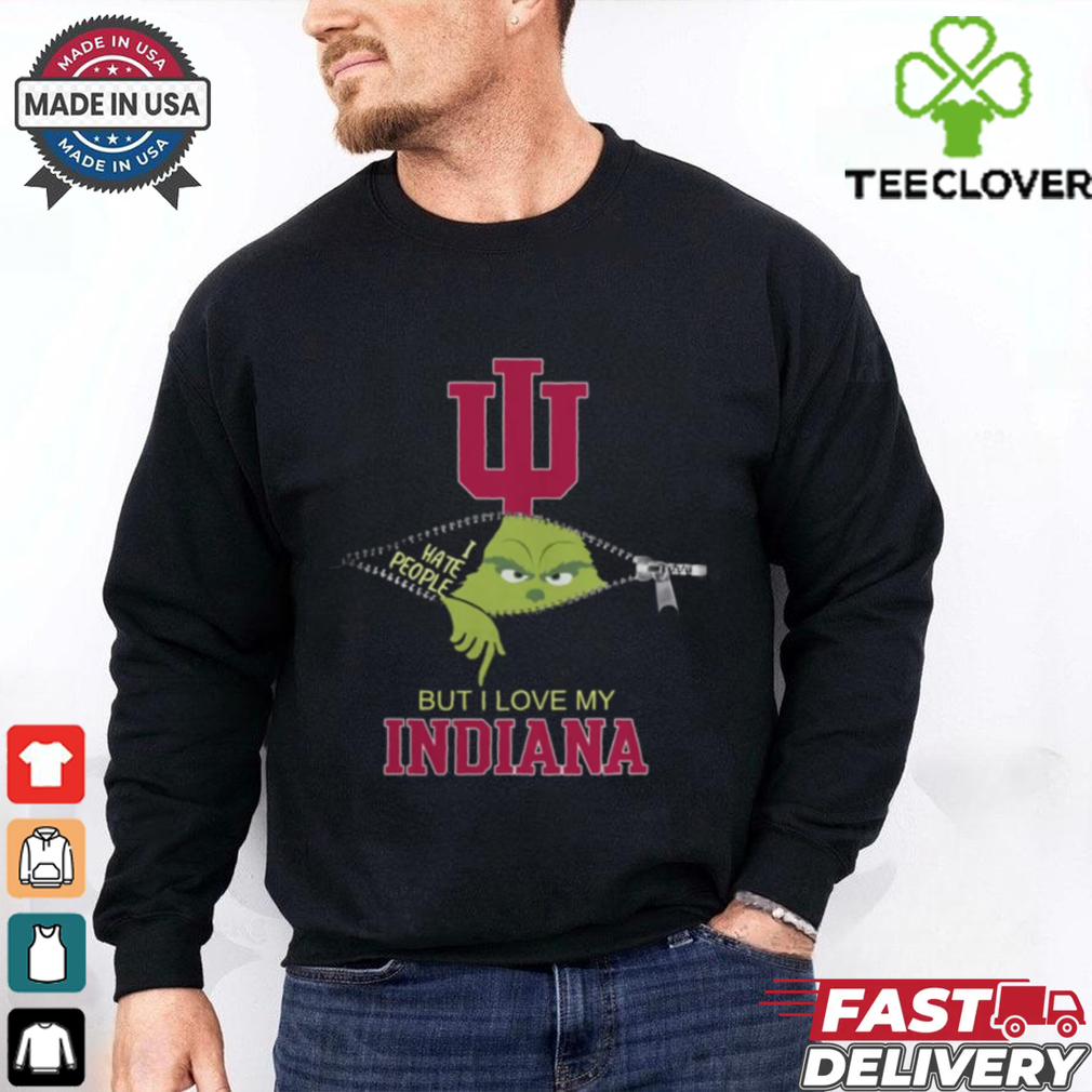 Official Grinch Zipper I Hate People But I Love My Indiana Hoosiers Official Shirt Official Grinch Zipper I Hate People But I Love My Indiana Hoosiers Official Shirt