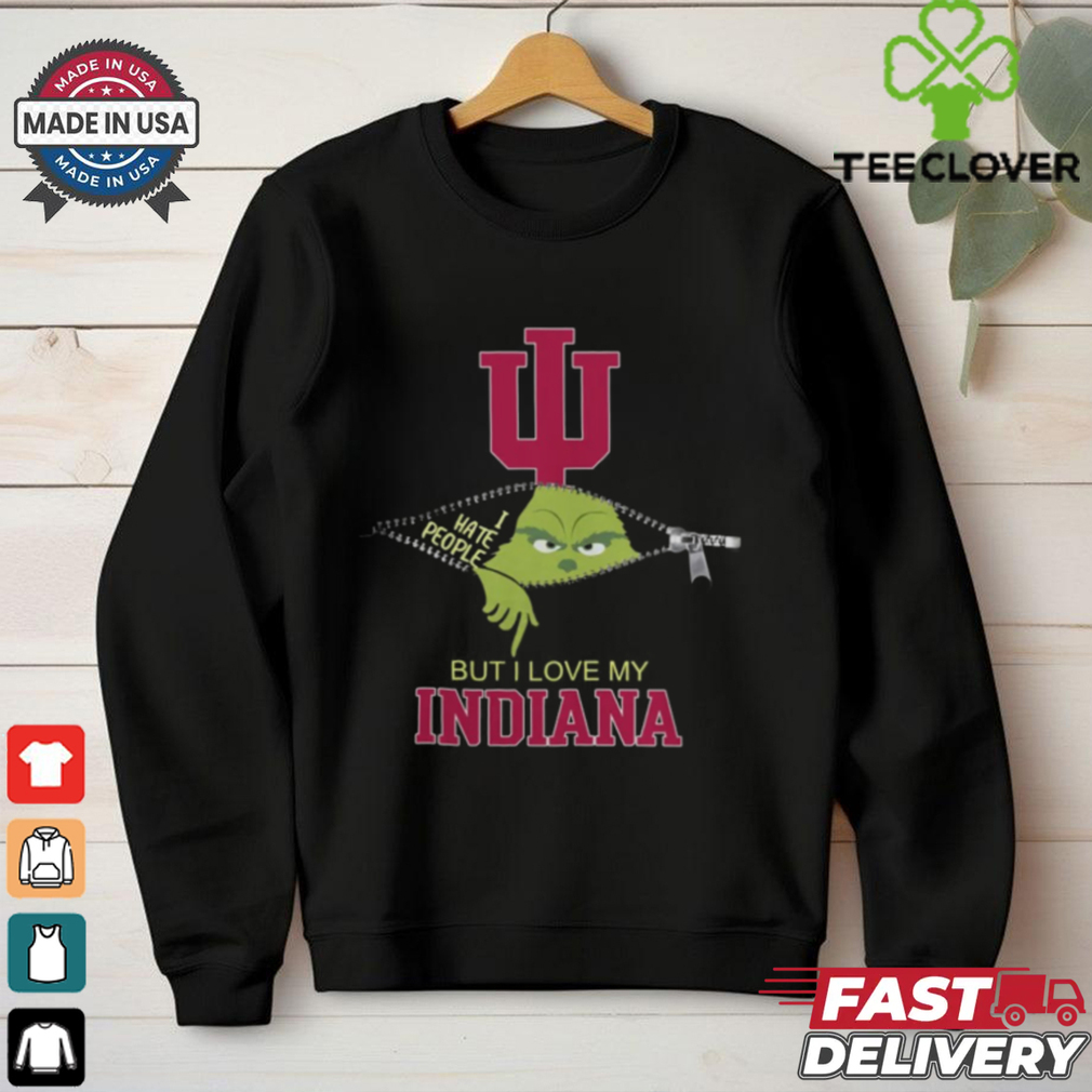 Official Grinch Zipper I Hate People But I Love My Indiana Hoosiers Official Shirt Official Grinch Zipper I Hate People But I Love My Indiana Hoosiers Official Shirt