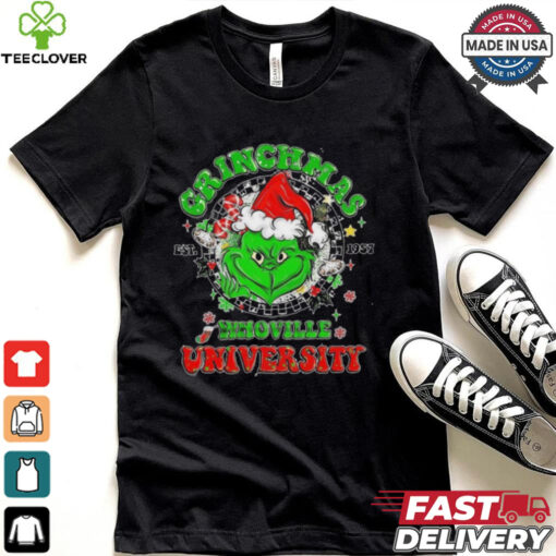 Official Grinchmas Whoville University Est 1957 Grinch Merry Christmas 2024 Shirt