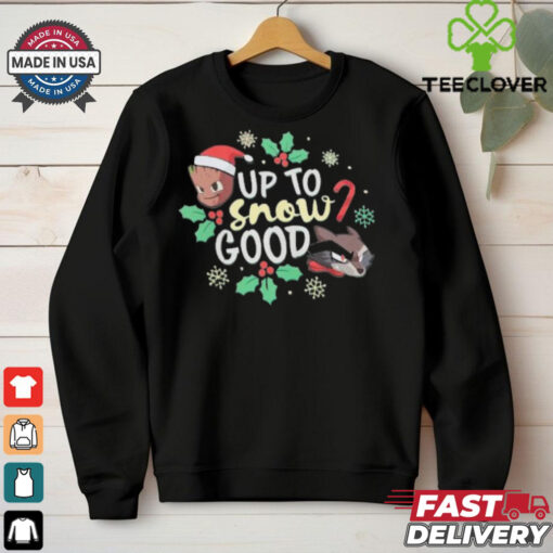 Official Groot and Rocket Holiday Guardians of the Galaxy Up To Snow Good Shirt