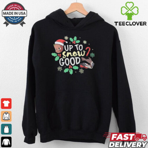 Official Groot and Rocket Holiday Guardians of the Galaxy Up To Snow Good Shirt