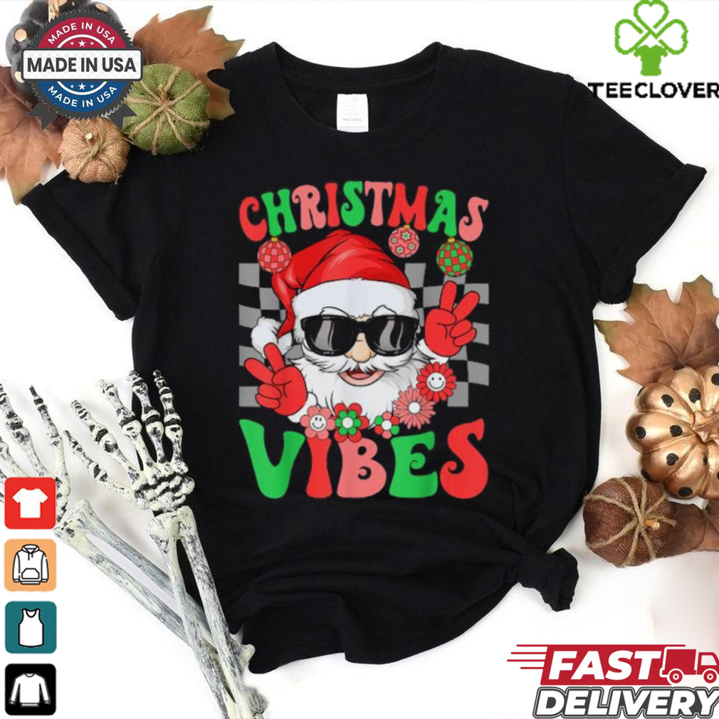 Official Groovy santa claus Christmas vibes 2024 T shirt Official Groovy santa claus Christmas vibes 2024 T shirt