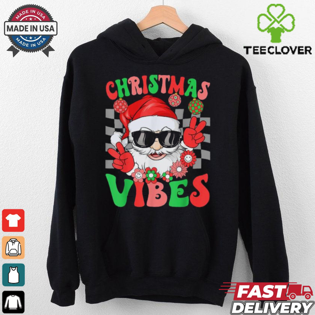 Official Groovy santa claus Christmas vibes 2024 T shirt Official Groovy santa claus Christmas vibes 2024 T shirt