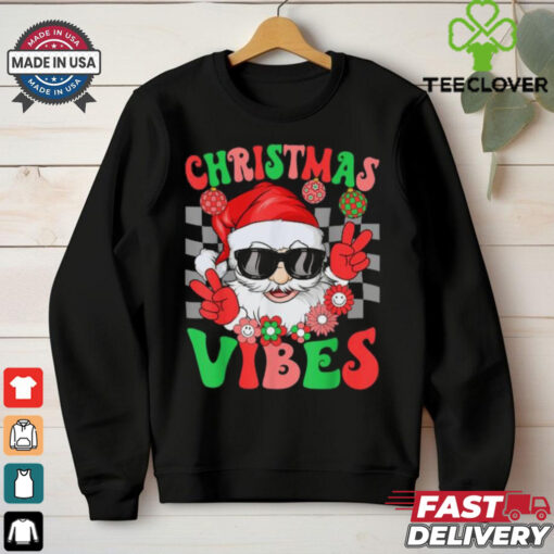 Official Groovy santa claus Christmas vibes 2024 T shirt