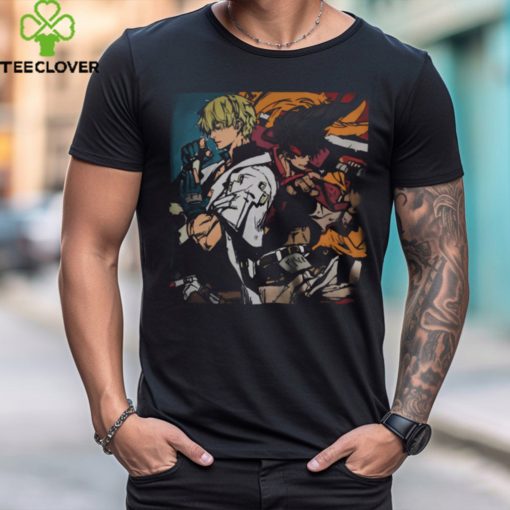 Official Guilty Gear Strive Sol And Ky Black Tee Shirt