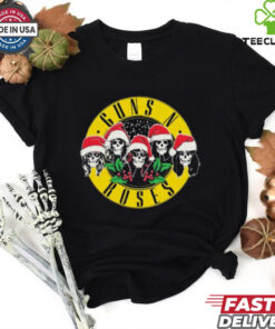 Official Guns N’ Roses X Mas Skulls Christmas 2024 t shirt 2 Official Guns N’ Roses X Mas Skulls Christmas 2024 t shirt