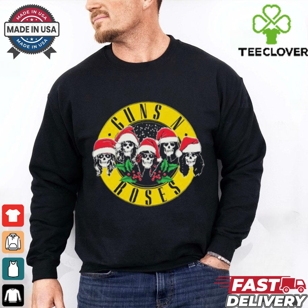 Official Guns N’ Roses X Mas Skulls Christmas 2024 t shirt Official Guns N’ Roses X Mas Skulls Christmas 2024 t shirt