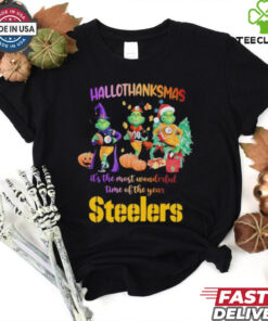 Official Hallothanksmas It The Most Wonderful Time Of The Year – Pittsburgh Steelers T Shirt