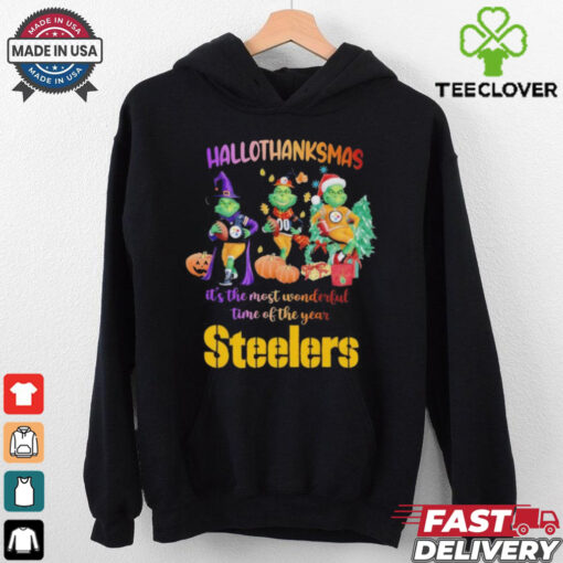 Official Hallothanksmas It The Most Wonderful Time Of The Year – Pittsburgh Steelers T Shirt