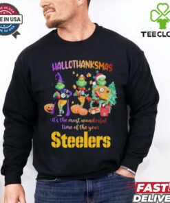 Official Hallothanksmas It The Most Wonderful Time Of The Year – Pittsburgh Steelers T Shirt