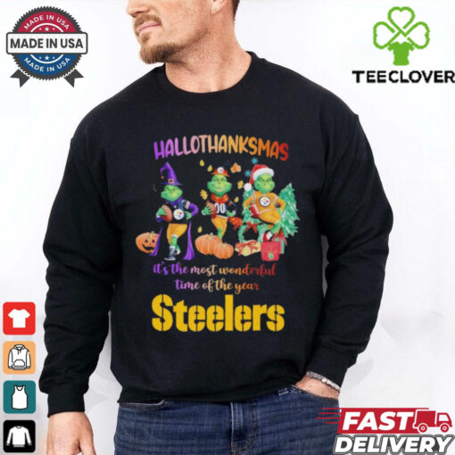 Official Hallothanksmas It The Most Wonderful Time Of The Year – Pittsburgh Steelers T Shirt