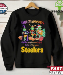 Official Hallothanksmas It The Most Wonderful Time Of The Year – Pittsburgh Steelers T Shirt